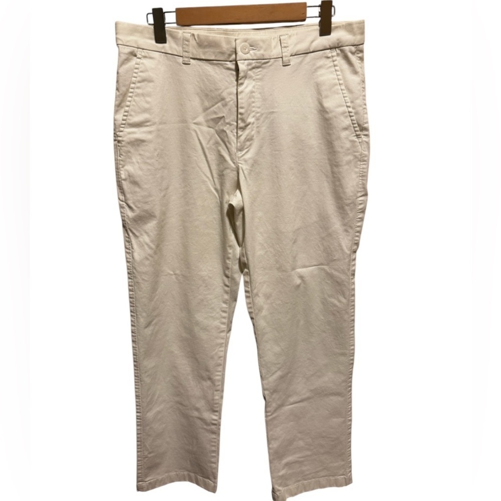 Roundtree & Yorke Casuals White Mens Slacks Pants Front Back Pockets Sz 34x30 - Picture 1 of 13